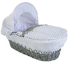 Grey wicker basket White Dimple (online only)