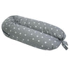 White Stars on Grey 5 in 1 maternity pillow