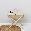 Little Green Sheep - Moses Basket and Rocking Stand Bundle - knitted Line