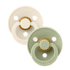 BIBS Pacifier Colour 2 Pack Latex Size 1 Ivory/Sage