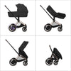 Cybex ePriam Comfort Matt Black incl. Foldable Carry Cot Sepia Black/black