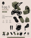 Egg 3 Bundle Sage with Cybex Cloud T Car Seat & Base