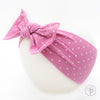 Little Bo Pip - teeny dot Pink Pippa bow Medium